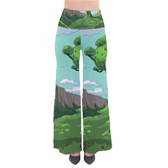 Adventure Time Cartoon Green Color Nature  Sky So Vintage Palazzo Pants