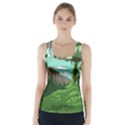 Adventure Time Cartoon Green Color Nature  Sky Racer Back Sports Top View1