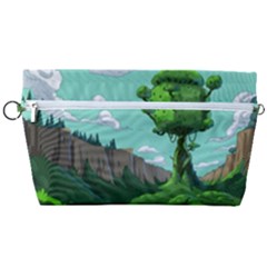 Adventure Time Cartoon Green Color Nature  Sky Handbag Organizer by Sarkoni