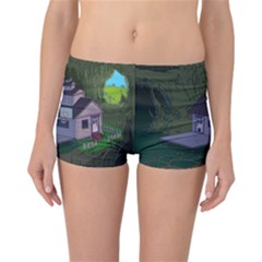 Purple House Cartoon Character Adventure Time Architecture Reversible Boyleg Bikini Bottoms