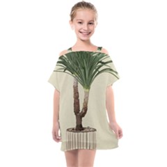 Tree Vector Art In A Flower Pot Kids  One Piece Chiffon Dress