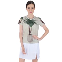 Tree Vector Art In A Flower Pot Women s Sports Top