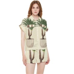 Tree Vector Art In A Flower Pot Chiffon Lounge Set by Sarkoni