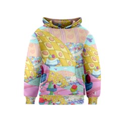 Pillows And Vegetable Field Illustration Adventure Time Cartoon Kids  Pullover Hoodie