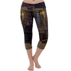 Adventure Time Finn The Human Jake The Dog Capri Yoga Leggings by Sarkoni