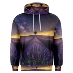 Bed Of Purple Petaled Flowers Photography Landscape Nature Men s Overhead Hoodie