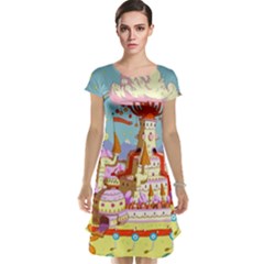 Adventure Time Multi Colored Celebration Nature Cap Sleeve Nightdress