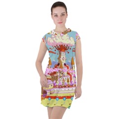 Adventure Time Multi Colored Celebration Nature Drawstring Hooded Dress by Sarkoni