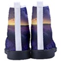 Bed Of Purple Petaled Flowers Photography Landscape Nature Kid s High-Top Canvas Sneakers View4