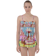 Adventure Time Multi Colored Celebration Nature Babydoll Tankini Set