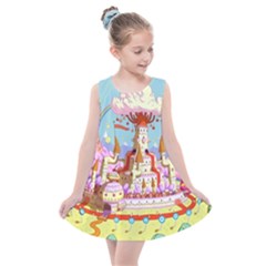 Adventure Time Multi Colored Celebration Nature Kids  Summer Dress