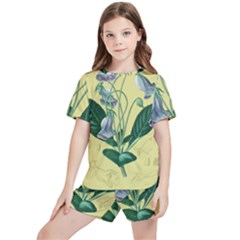 Botanical Plants Green Kids  T-shirt And Sports Shorts Set by Sarkoni