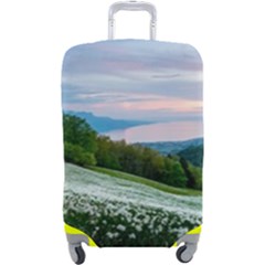 Field Of White Petaled Flowers Nature Landscape Luggage Cover (Large)