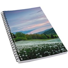 Field Of White Petaled Flowers Nature Landscape 5.5  x 8.5  Notebook