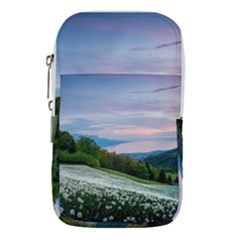 Field Of White Petaled Flowers Nature Landscape Waist Pouch (Small)