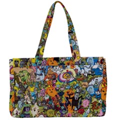 Cartoon Characters Tv Show  Adventure Time Multi Colored Canvas Work Bag