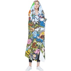Cartoon Characters Tv Show  Adventure Time Multi Colored Wearable Blanket by Sarkoni