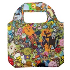Cartoon Characters Tv Show  Adventure Time Multi Colored Premium Foldable Grocery Recycle Bag by Sarkoni