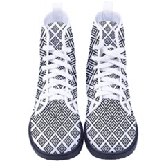 Background Pattern Halftone Men s High-top Canvas Sneakers