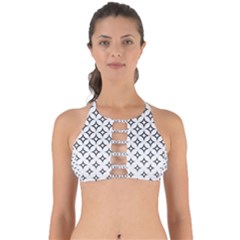 Star Curved Pattern Monochrome Perfectly Cut Out Bikini Top by Pakjumat