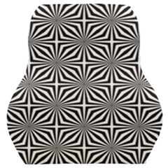 Background Pattern Halftone Black White Car Seat Back Cushion  by Pakjumat
