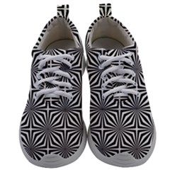 Background Pattern Halftone Black White Mens Athletic Shoes by Pakjumat