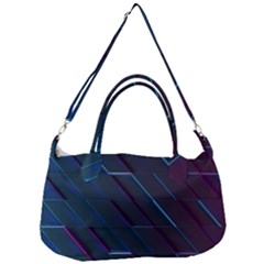 Glass Scifi Violet Ultraviolet Removable Strap Handbag by Pakjumat