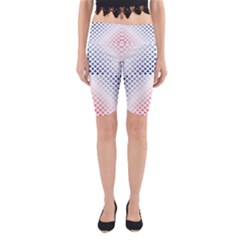 Dots Pointillism Abstract Chevron Yoga Cropped Leggings by Pakjumat