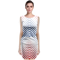 Dots Pointillism Abstract Chevron Classic Sleeveless Midi Dress