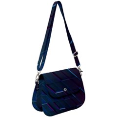 Glass Scifi Violet Ultraviolet Saddle Handbag by Pakjumat