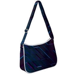 Glass Scifi Violet Ultraviolet Zip Up Shoulder Bag