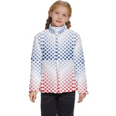 Dots Pointillism Abstract Chevron Kids  Puffer Bubble Jacket Coat by Pakjumat