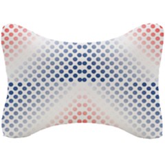 Dots Pointillism Abstract Chevron Seat Head Rest Cushion by Pakjumat
