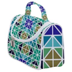 Mosaic Triangle Symmetry Satchel Handbag by Apen