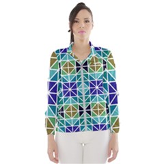 Mosaic Triangle Symmetry Women s Windbreaker