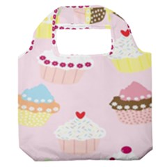 Cupcakes Wallpaper Paper Background Premium Foldable Grocery Recycle Bag by Apen