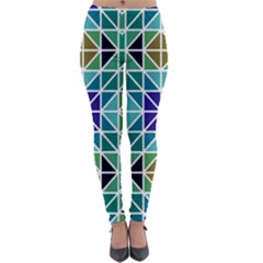 Mosaic Triangle Symmetry Lightweight Velour Leggings