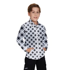 Stylized Flower Floral Pattern Kids  Windbreaker by Apen