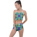 Mosaic Triangle Symmetry Summer Cropped Co-Ord Set View1