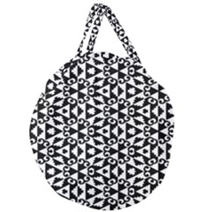 Geometric Tile Background Giant Round Zipper Tote