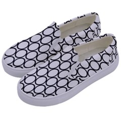 Black Pattern Halftone Wallpaper Kids  Canvas Slip Ons by Apen