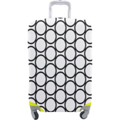 Black Pattern Halftone Wallpaper Luggage Cover (large) by Apen