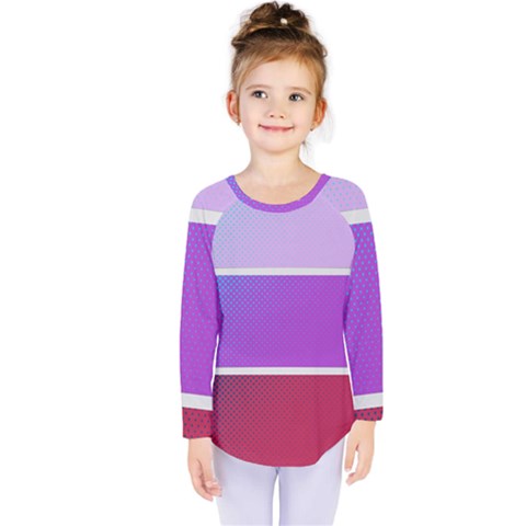 Pattern Banner Set Dot Abstract Kids  Long Sleeve T-shirt by Apen