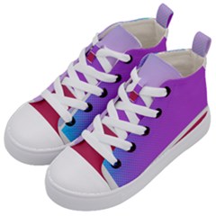 Pattern Banner Set Dot Abstract Kids  Mid-top Canvas Sneakers