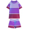 Pattern Banner Set Dot Abstract Kids  Swim T-Shirt and Shorts Set View1