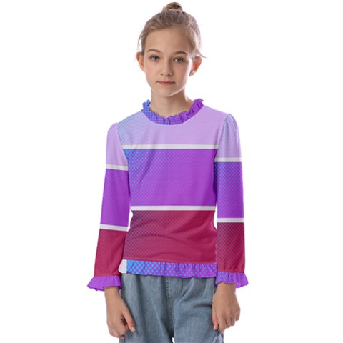 Pattern Banner Set Dot Abstract Kids  Frill Detail T-shirt by Apen