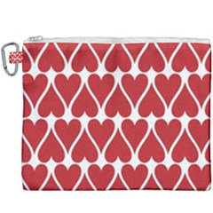 Hearts Pattern Seamless Red Love Canvas Cosmetic Bag (xxxl)