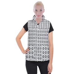 Ellipse Pattern Ellipse Dot Pattern Women s Button Up Vest