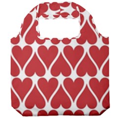 Hearts Pattern Seamless Red Love Foldable Grocery Recycle Bag