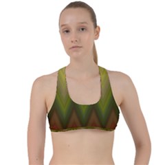 Zig Zag Chevron Classic Pattern Criss Cross Racerback Sports Bra by Apen